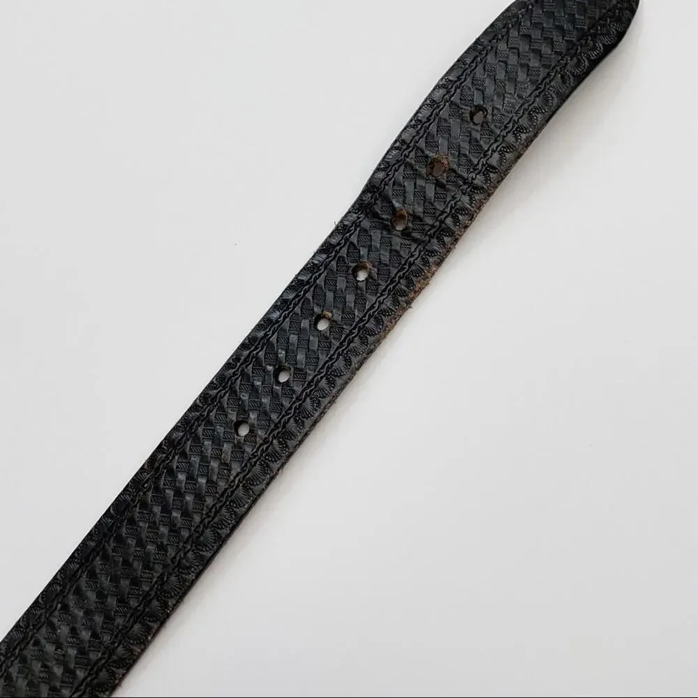 Bald Eagle Sun Genuine Leather Tooled Belt Small